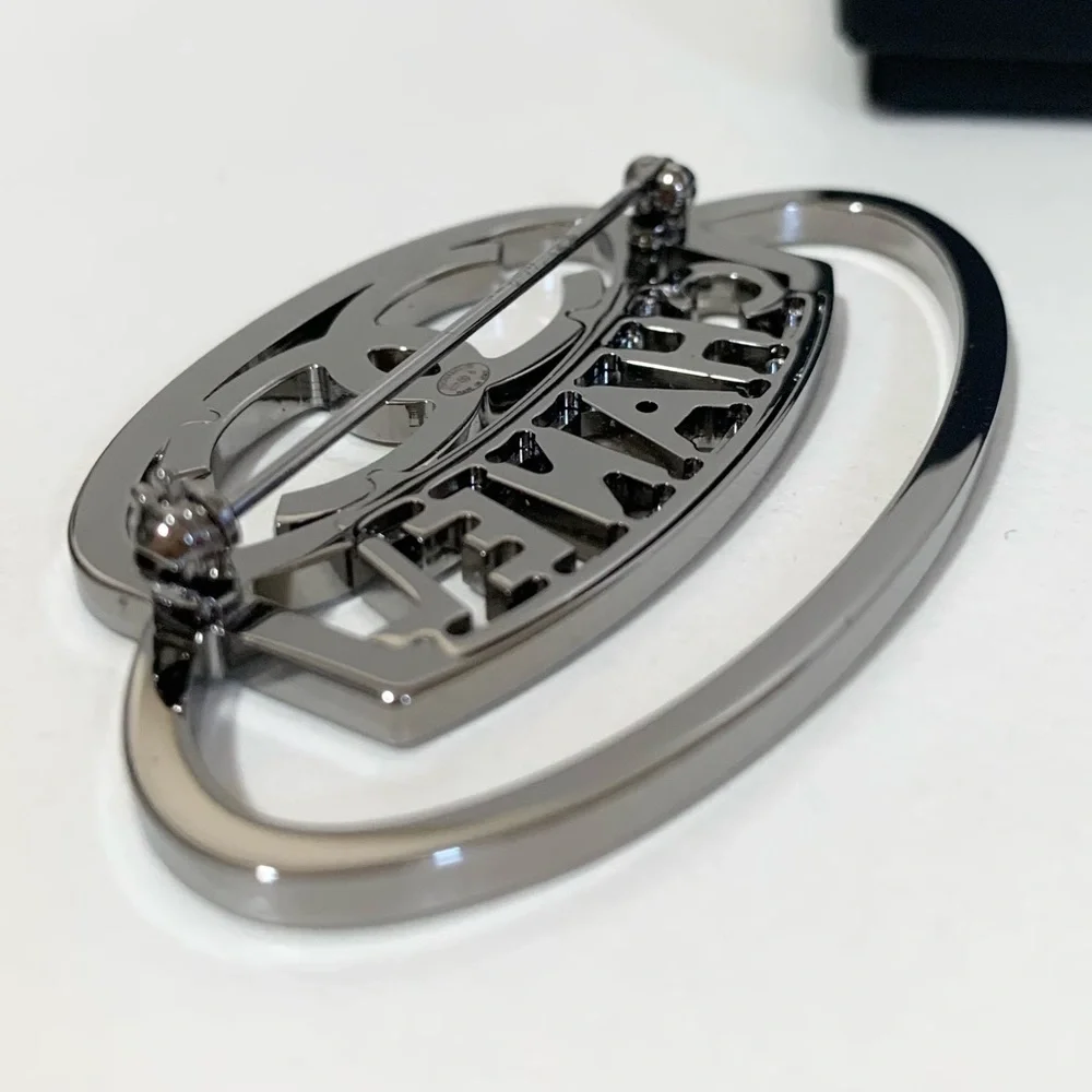 Chanel crystal hat brooch pin